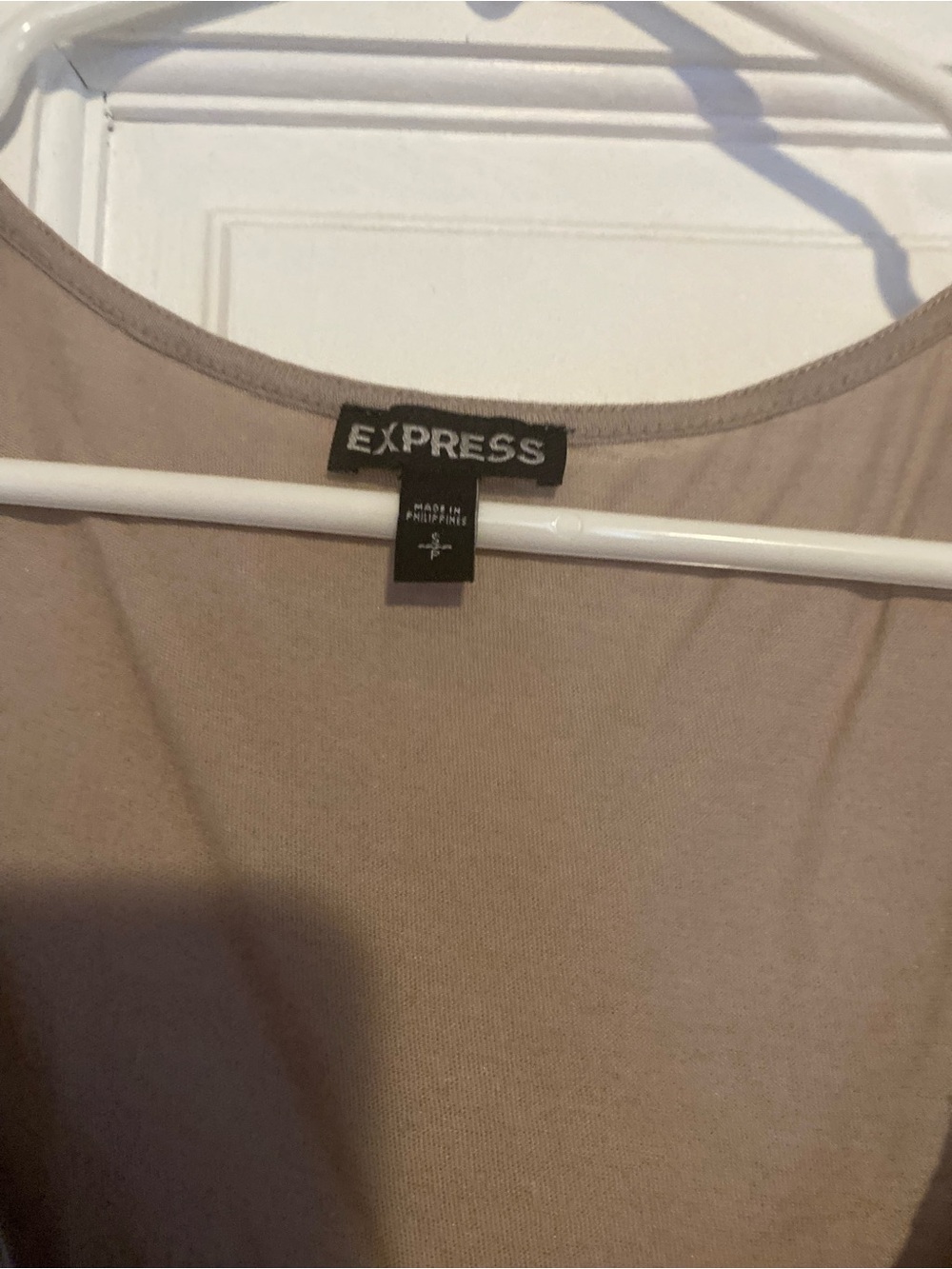 Express Neutral Taupe Scoop Neck Tank